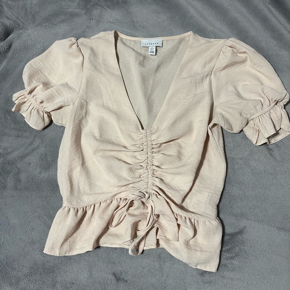 Topshop cinched blouse
